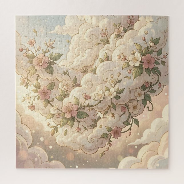 Dreamy Floral Clouds Cherry Blossom  Jigsaw Puzzle (Vertical)