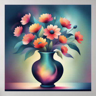 Dreamy Floral Glow Poster