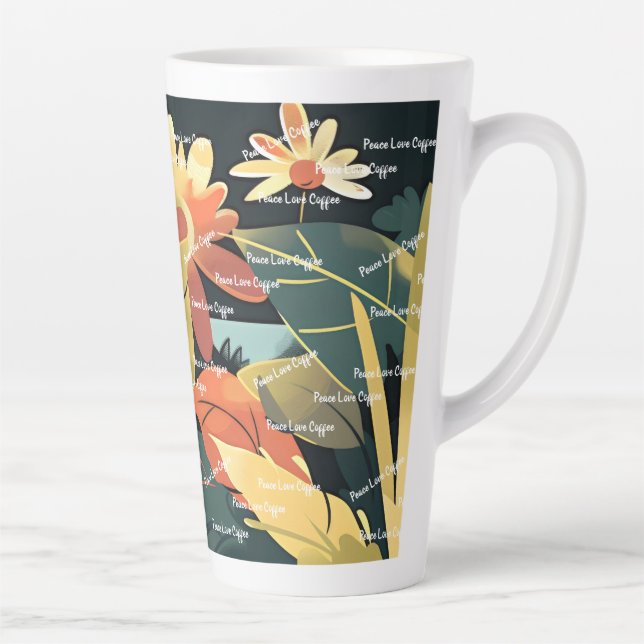Dreamy Floral Landscape 11 Latte Mug (Right)