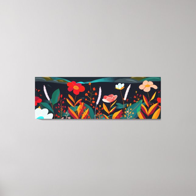 Dreamy Floral Landscape 3 Canvas Print (Front)