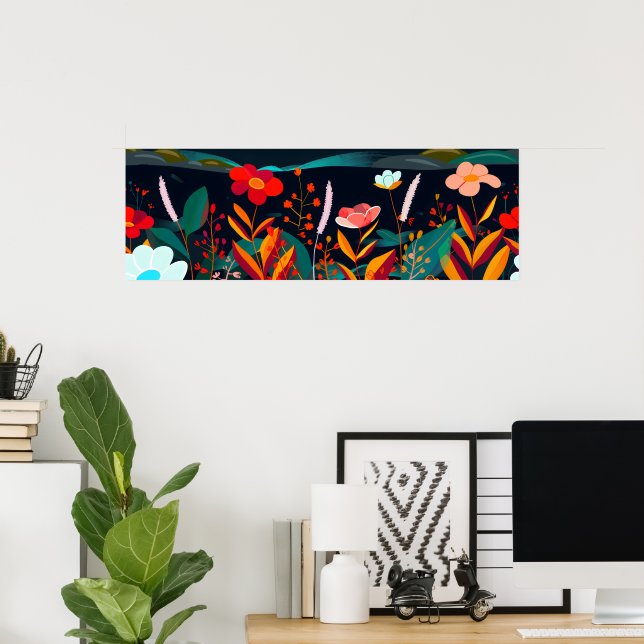 Dreamy Floral Landscape 3 Poster (Home Office)