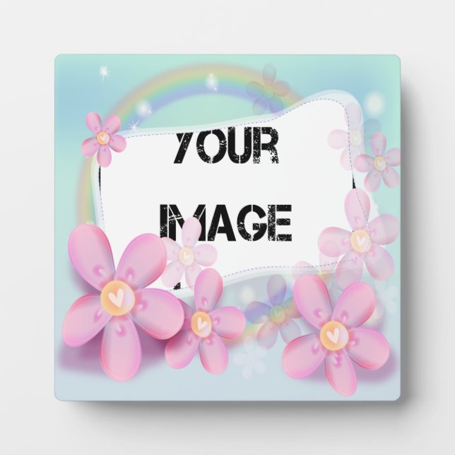 Dreamy Floral Pastel Art Plaque (Front)