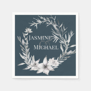Dreamy Floral Personalised Paper Napkin