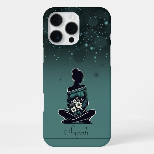 Dreamy Floral Silhouette iPhone Case (Back)