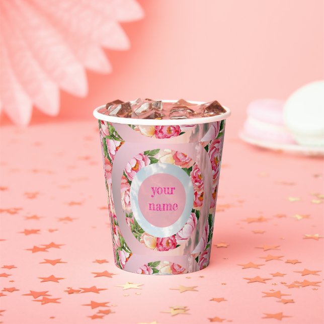 Dreamy Floral Sky Rings  Paper Cups (Insitu)