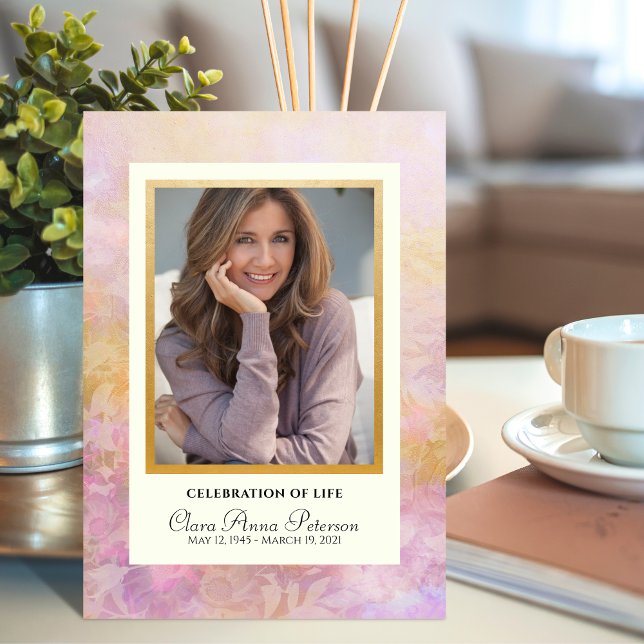 Dreamy Florals Celebration of Life Program Programme (Creator Uploaded)