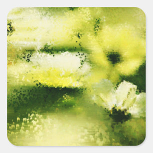 Dreamy Flowers In The Rain 2 - Paintings Stickers