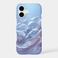 Dreamy Fluid Waves and Floating Bubbles Aesthetic