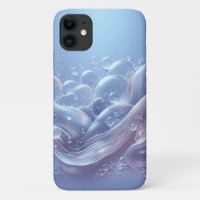 Dreamy Fluid Waves and Floating Bubbles Aesthetic