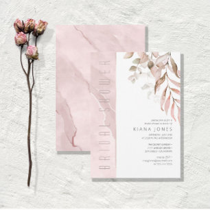 Dreamy Foliage Bridal Shower Blush Pink ID817 Invitation