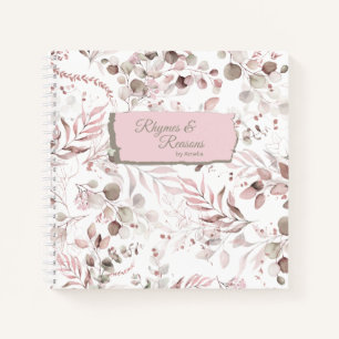 Dreamy Foliage Pattern Blush ID817 Notebook