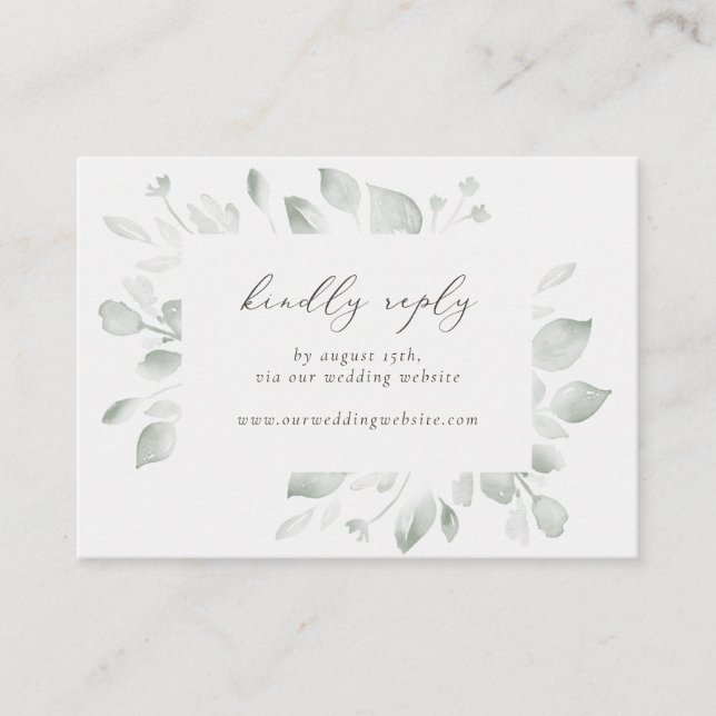Dreamy Foliage RSVP by website insert (Front)