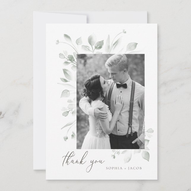 Dreamy Foliage Thank You Card (Front)