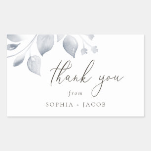 Dreamy Foliage Thank You Rectangular Sticker
