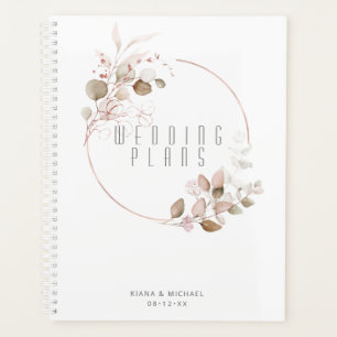 Dreamy Foliage Wedding Blush Pink ID817 Planner