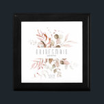 Dreamy Foliage Wedding Bridesmaid Blush Pnk ID817  Gift Box<br><div class="desc">Delicate, foliage arrangements with small flower accents in soft, dreamy shades of cream, taupe and rose gold with splashes of glitter, and unique design layouts make this an exciting collection, especially for spring weddings. The gift box for your bridesmaid or other wedding party member as shown here, features an airy...</div>