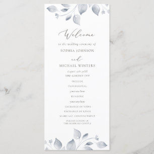 Dreamy Foliage Wedding Program Programme