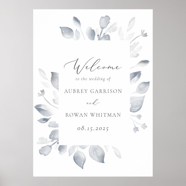 Dreamy Foliage Wedding Welcome Poster (Front)