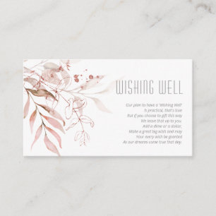 Dreamy Foliage Wishing Well V1 Blush Pink ID817 Enclosure Card