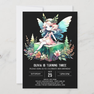 Dreamy Forest Fairy Birthday Invitation