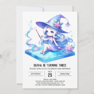 Dreamy Fun Wizard Birthday Invitation