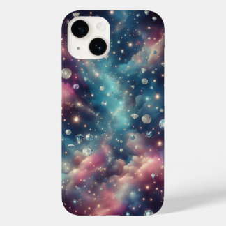 Dreamy Galaxy Diamond Space Glitter Stars Pastel N Case-Mate iPhone 14 Case