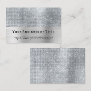 Dreamy Glitzy Silver Sparkle Business Card