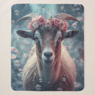 Dreamy Goat Art Sherpa Blanket