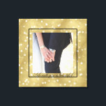 Dreamy Gold Bokeh Confetti Personalised Photo Canvas Print<br><div class="desc">Dreamy Gold Bokeh Confetti glitzy glam with your personalised photo and words or leave the text: Life with you is beautiful romantic sentiment (for the image to fit like the example.. use a square image)</div>