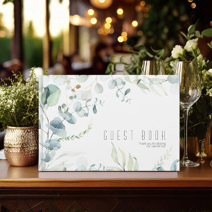 Dreamy Greenery Wedding  Blue Green ID817 Guest Book