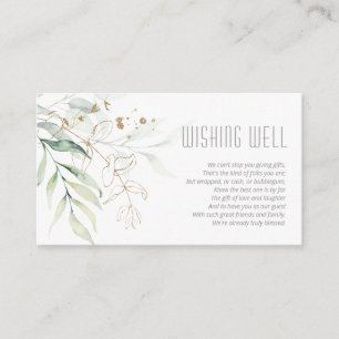 Dreamy Greenery Wishing Well V3 Green/Blue ID817 Enclosure Card