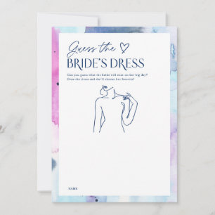Dreamy Guess the Dress Bridal Shower Game Card
