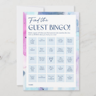 Dreamy Guest Bingo Bridal Shower Match Game Card