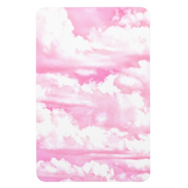 Dreamy Happy Pink Clouds Magnet (Vertical)