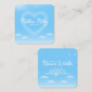 Dreamy Heart Cloud Sky Square Business Card