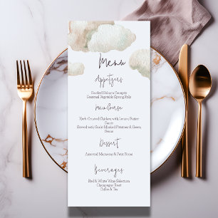 Dreamy Heaven Sent Blue Boy Baby Shower Menu