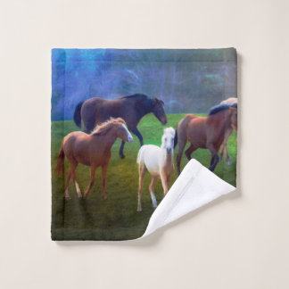 Dreamy Horse Scene Wash Cloth