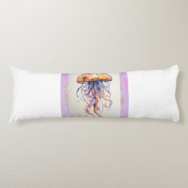 "Dreamy Jellyfish Body Pillow: Dive into Comfort!" Cushion (Front)