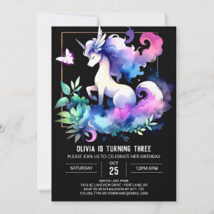 Dreamy Jungle Horse Birthday Invitation