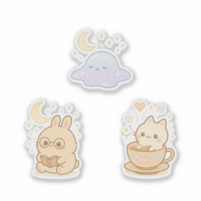 Dreamy Kawaii Sticker (Front)