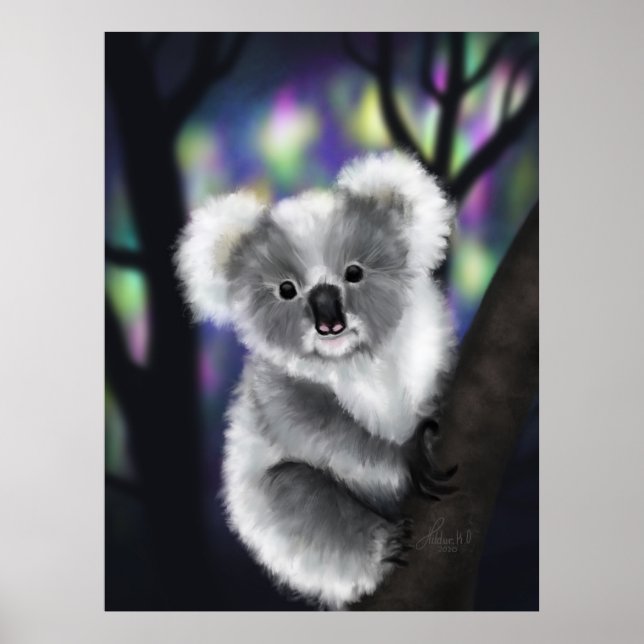 Dreamy Koala in an Enchanted Forest  Poster (Front)