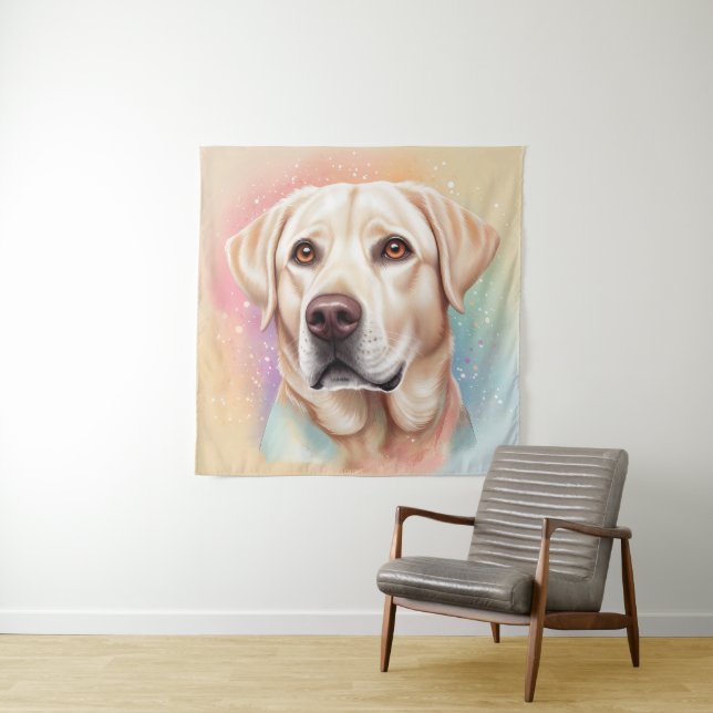 Dreamy Labrador Retriever Magical Portrait Tapestry (In Situ)