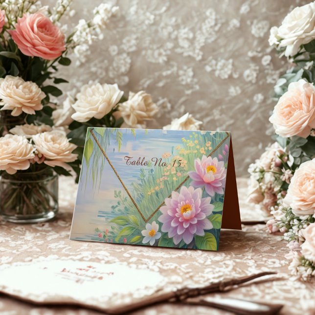 Dreamy Lakeside Garden Wedding table number (Creator Uploaded)