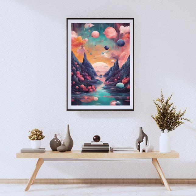 Dreamy Landscape Surrealism Print Poster  (Dreamy Landscape Surrealism Print Poster)