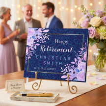 Dreamy Lilac Pastel Watercolor Retirement Party