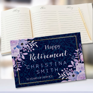 Dreamy Lilac Pastel Watercolor Retirement Party Guest Book