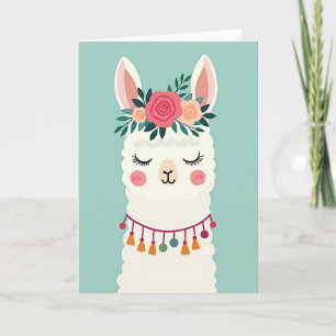 Dreamy Llama Birthday Card