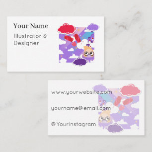 Dreamy Marshmallow Skies and Sad Eyes Business Card