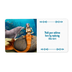 Dreamy Mermaid Dolphin Underwater Fantasy Art