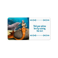Dreamy Mermaid Dolphin Underwater Fantasy Art